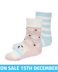 Lily & Dan Kids' Pink Slipper Socks