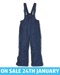 Crane Infants Navy Snow Salopettes