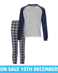 Men's Grey/Blue Loungewear Set