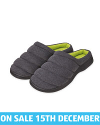 Avenue Men's Anthracite Padded Mules