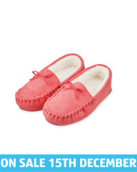 Ladies' Moccasin Bow Slippers