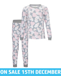 Lily & Dan Kids' Grey Heart Pyjamas