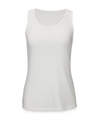 Ladies' White Yoga Vest