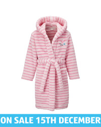 Kids' Pink Stripe Dressing Gown