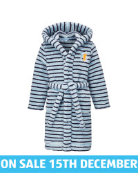 Kids' Blue Stripe Dressing Gown
