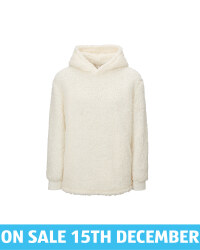 Avenue Ladies' White Borg Hoody