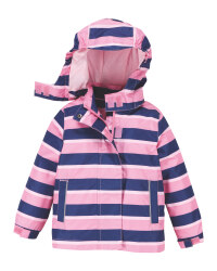 Pink Stripe Infant's Raincoat