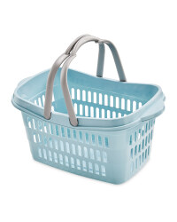 Blue Grid Walls Shopping Basket