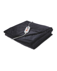 Easy Home Dark Grey Heated Throw