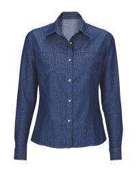 Avenue Ladies' Blue Denim Blouse