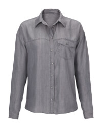 Avenue Ladies' Grey Denim Blouse