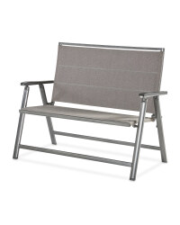 Grey & Beige Aluminium Garden Bench