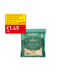 Ardagh Grated Irish 3 Cheese Blend