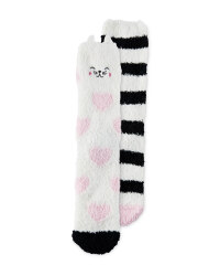 Avenue Ladies' Cat Ear Socks 2 Pack