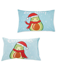 Avocado Christmas Pillowcase Pair