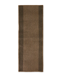 Beige/Brown Stripes Washable Runner