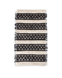 Black Diamond Textured Rug