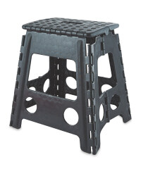 Large Black Folding Step Stool