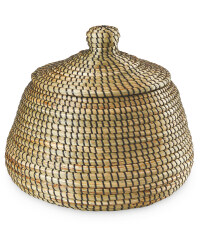 Black Seagrass Storage Basket