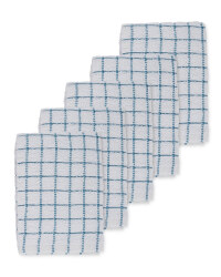 Blue Terry Tea Towels 5 Pack