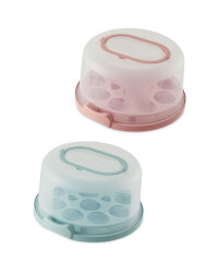 Cake Container with Muffin Tray