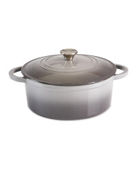 Cast Iron Casserole Dish With Lid - Grey