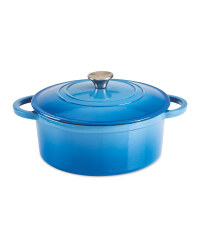 Cast Iron Casserole Dish With Lid - Blue