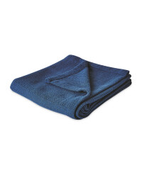 Large Dark Blue Cellular Blanket