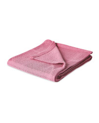 Large Pink Cellular Blanket