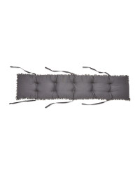 Charcoal Pom Pom Bench Seat Pad