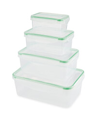 Christmas Clip Lid Storage Rectangle - Green