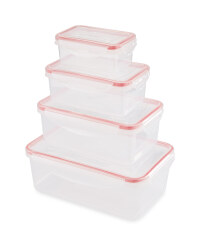 Christmas Clip Lid Storage Rectangle - Red