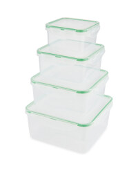 Christmas Clip Lid Storage Square - Green