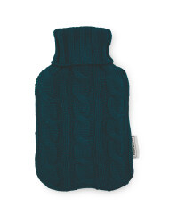 Chunky Knit Green Hot Water Bottle