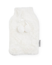 Cream Faux Fur Hot Water Bottle