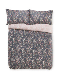 Dark Floral Double Duvet Set