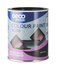 Deep Black Gloss Colour Paint