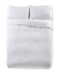 Double White Stripe Cotton Duvet Set