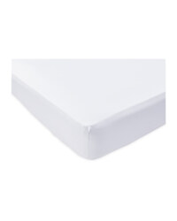 Egyptian Cotton Double Fitted Sheet - White