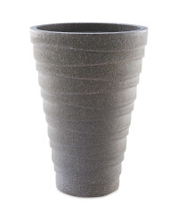 Gardenline Round Tall Planter - Charcoal