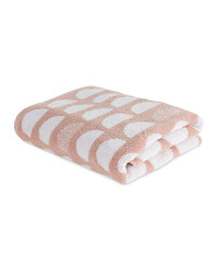 Geo Blush Pink Bath Towel