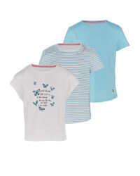 Girl's Shirt White & Stripe 3 Pack