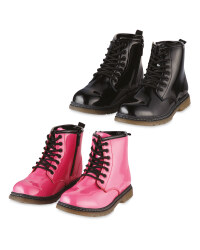 Lily & Dan Girls Patent Winter Boot