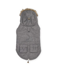 Grey Larger Dog Parka Jacket