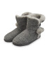 Ladies' Grey Knitted Slipper Boots
