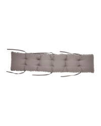 Grey Pom Pom Bench Seat Pad