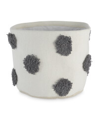 Grey Spots Textured Basket