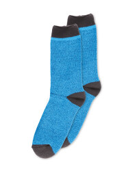 Mens Heat For Your Feet Socks - Blue Mix