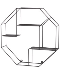 Kirkton House Hexagon Wire Shelf - Black