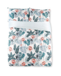 King Tropical Floral Duvet Set
